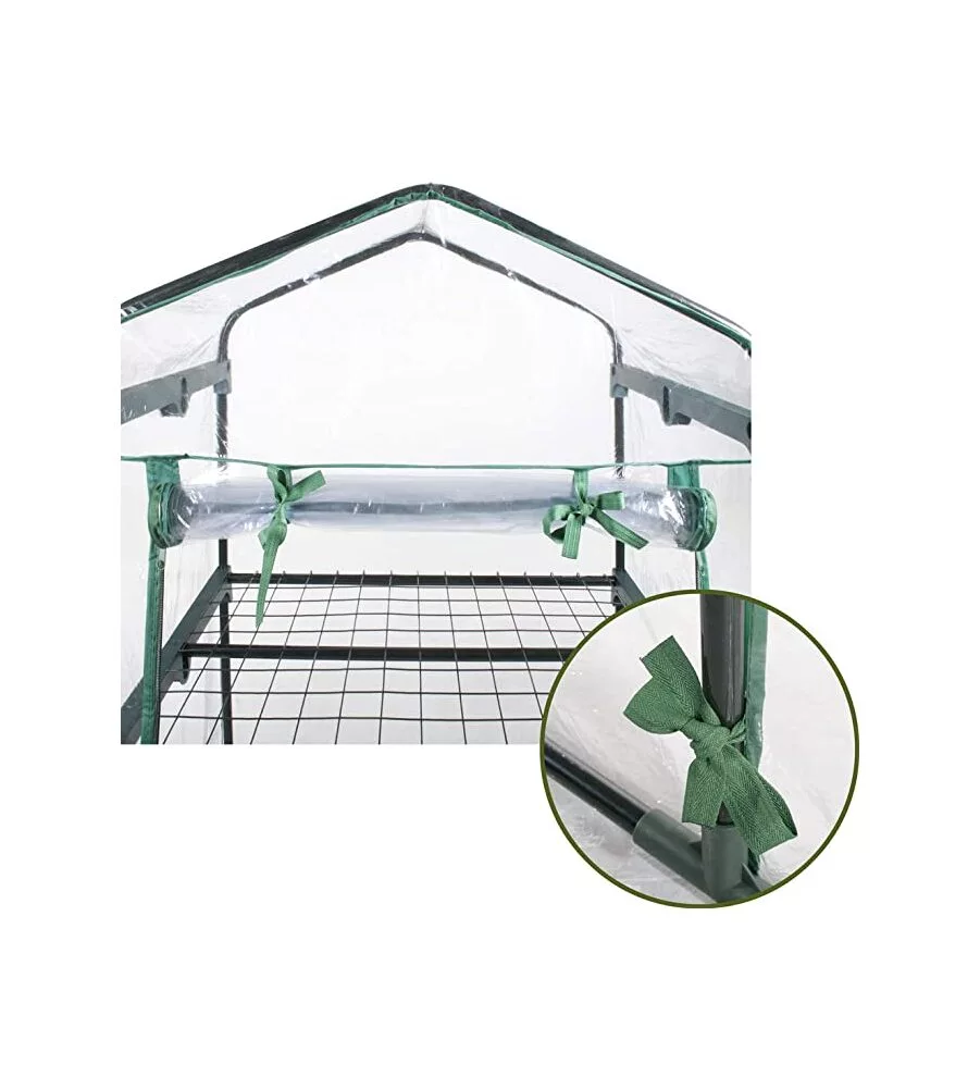 SERRA 4 RIPIANI IN ACCIAIO E TELO IN PVC - 69x49x157 CM - VERDELOOK